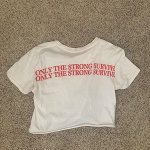 Urban Outfitters Only The Strong Survive Crop Top